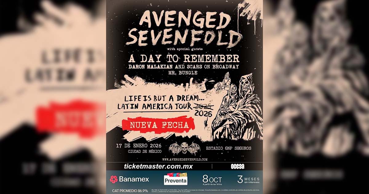 Avenged Sevenfold MX 2026 Ft