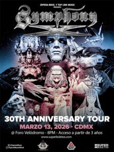 Flyer Symphony X CDMX 2026