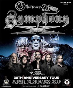Flyer Symphony X Monterrey 2026