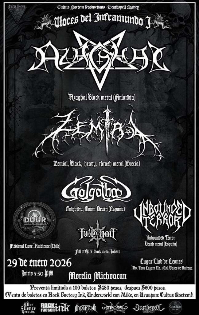 Flyer Voces del Inframundo Fest 2026